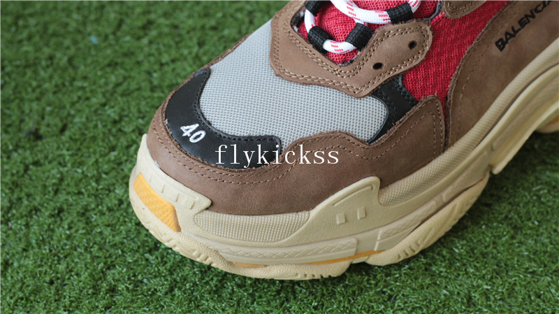 Balenciaga 2017 Fall Winter Triple-S Brown Red Blue